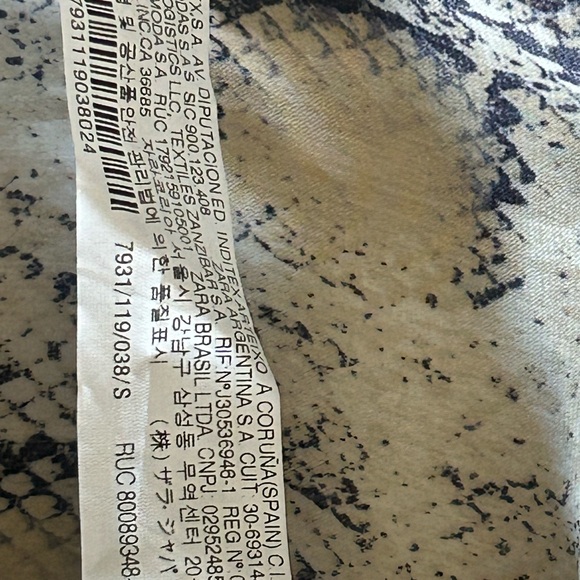 ZARA Snake Print Button Front Dress Size Small - Picture 6 of 11